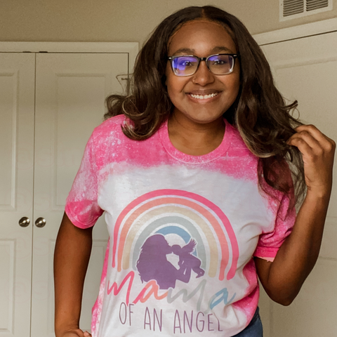 Mama of an Angel Bleached Tee